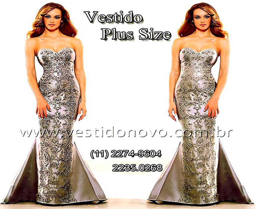 Vestido Me da Noiva, prata, renda com pedraria em zibeline importada, plus size, So Paulo